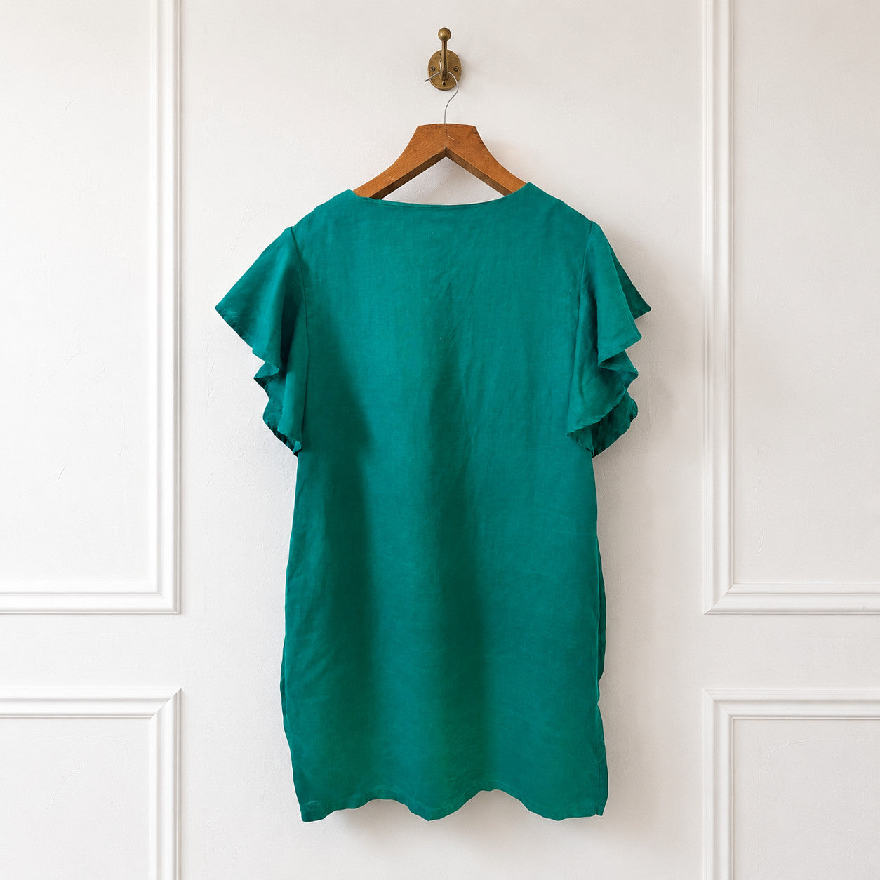 Emerald French Linen Dress