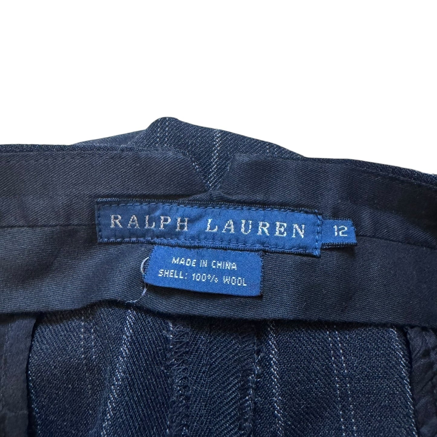Wool Pinstripe Tailored Trousers