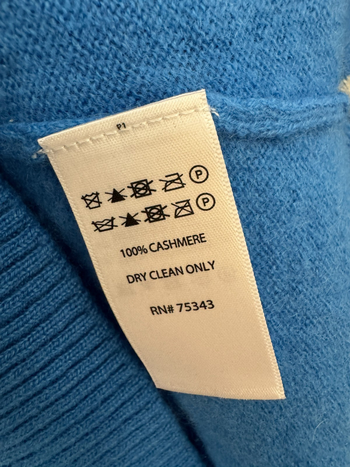 Blue Striped Pure Cashmere Jumper