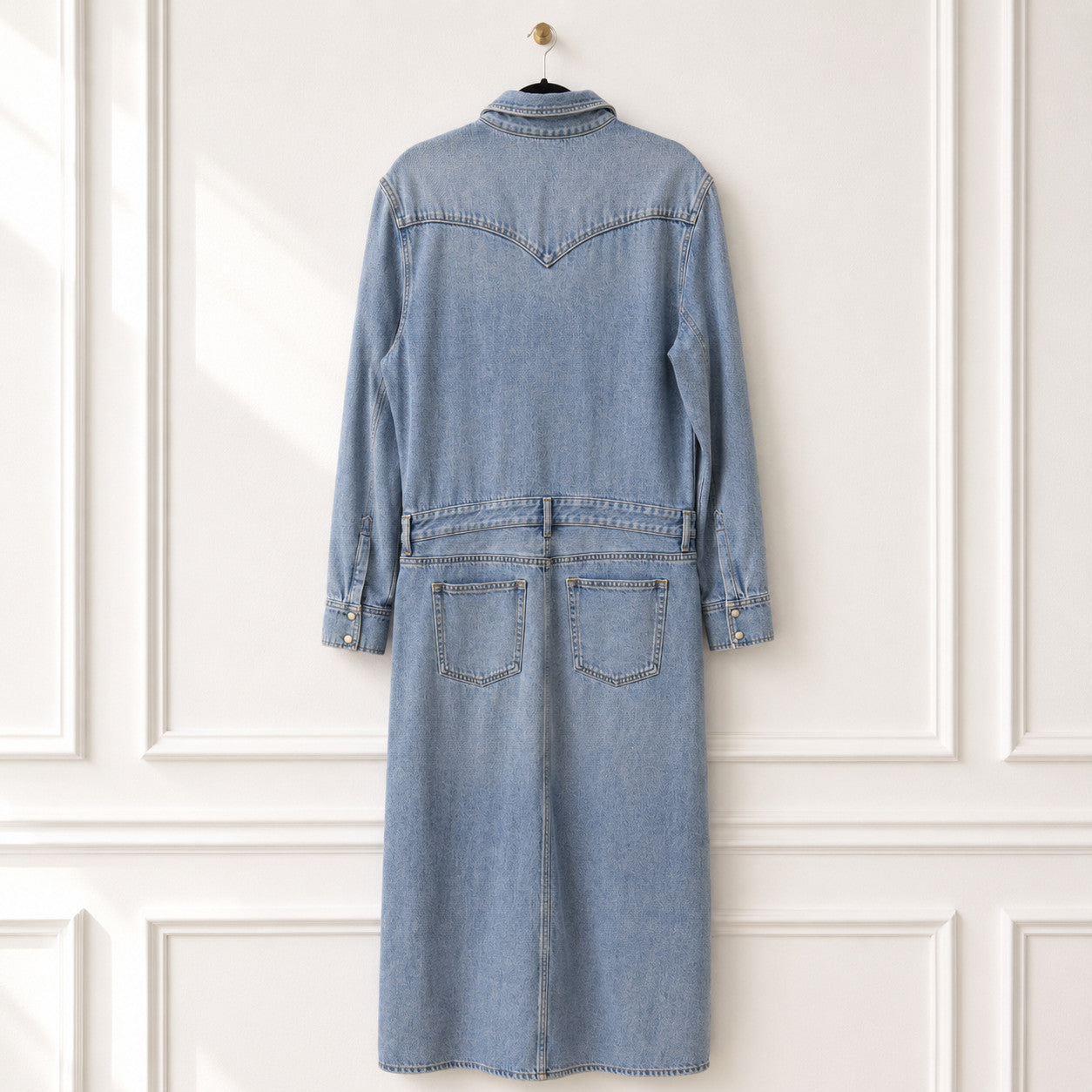 Denim Maxi Shirt Dress