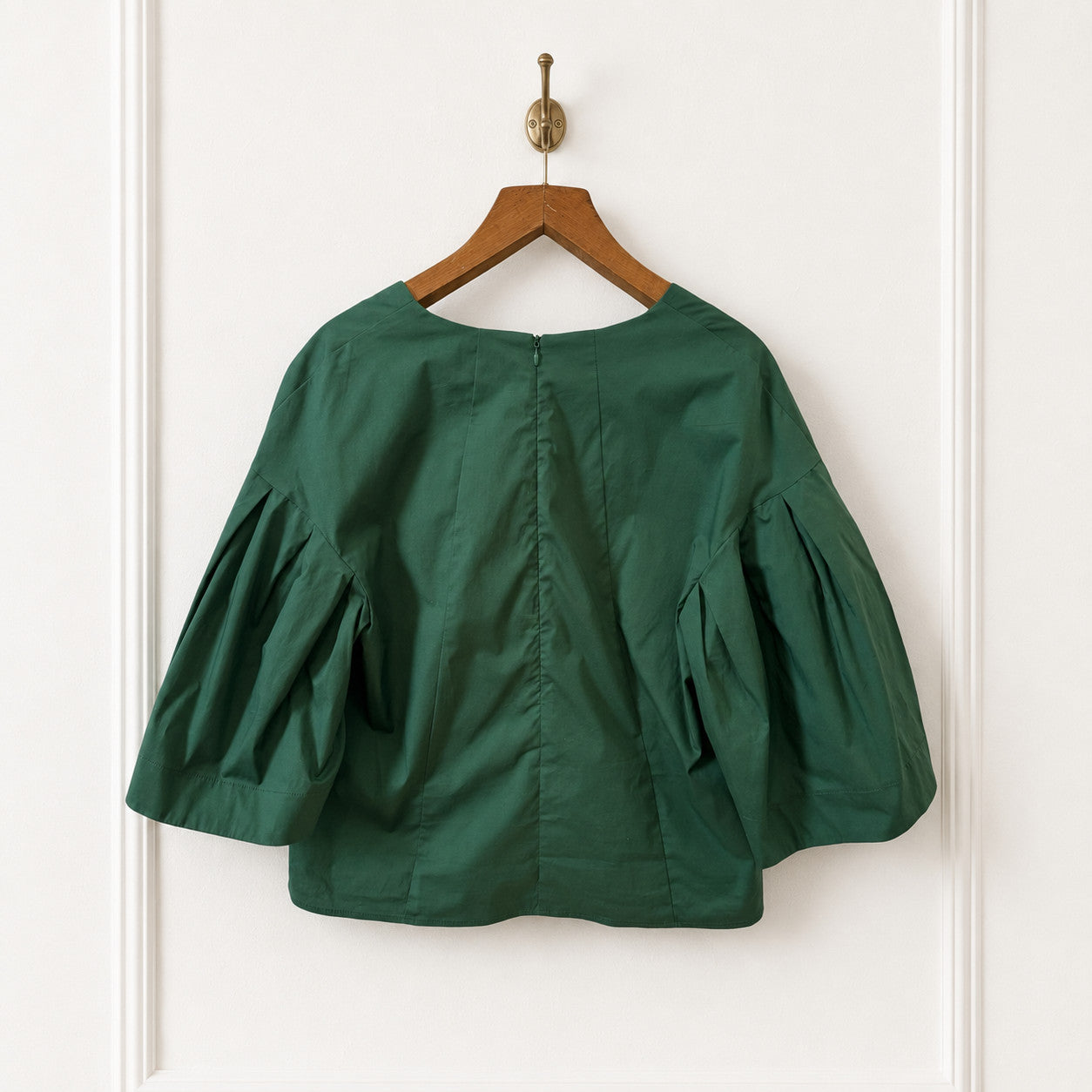 Forest Green Statement Sleeve Top