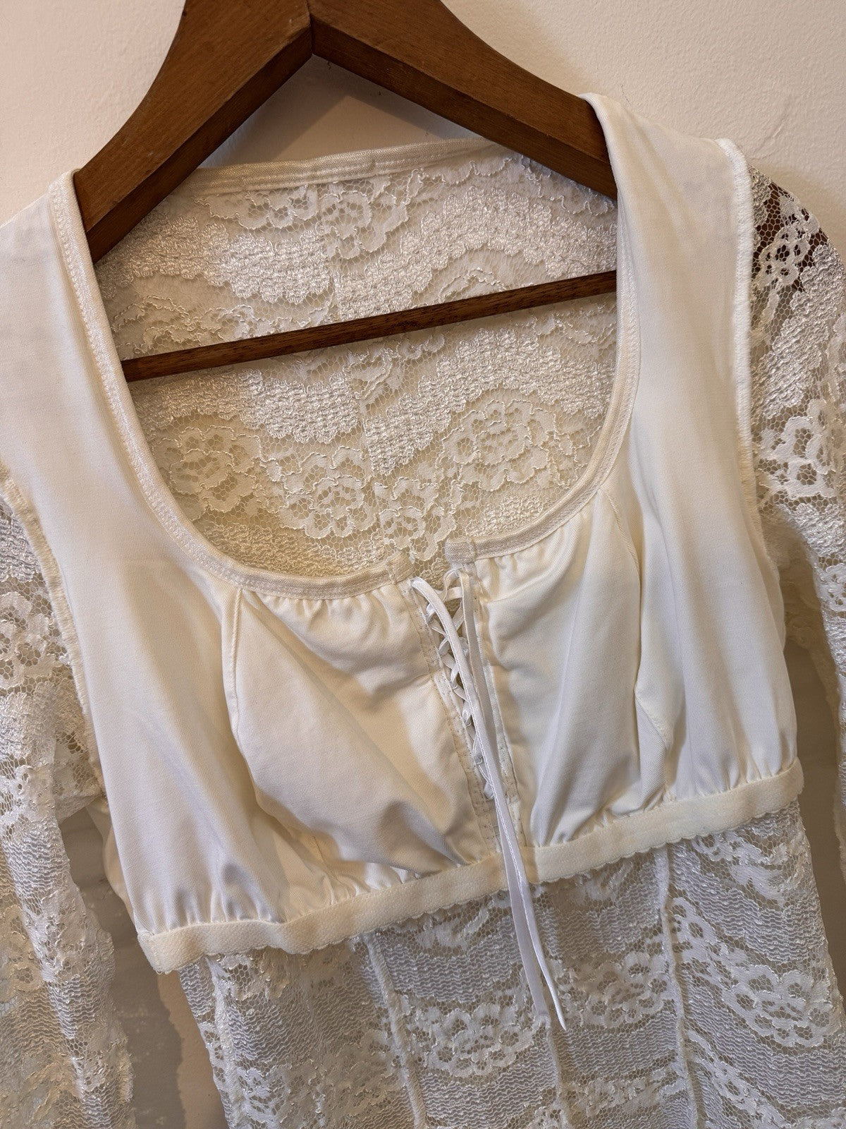 Y2K Lace Corset Front Top