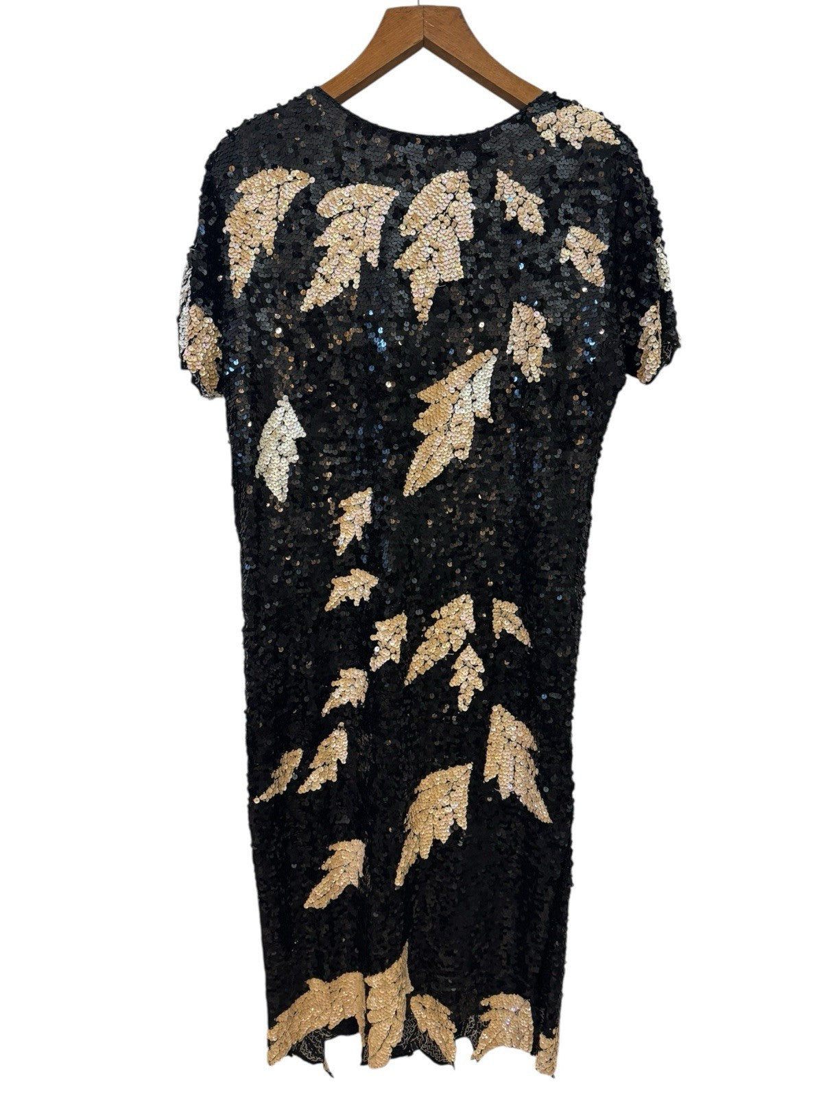 Vintage Hand Embellished Sequin Evening Dress