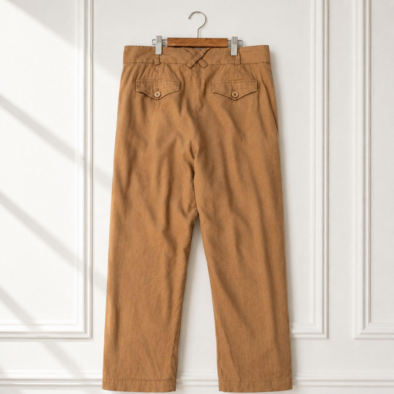 Linen Blend Pleat Front Pants