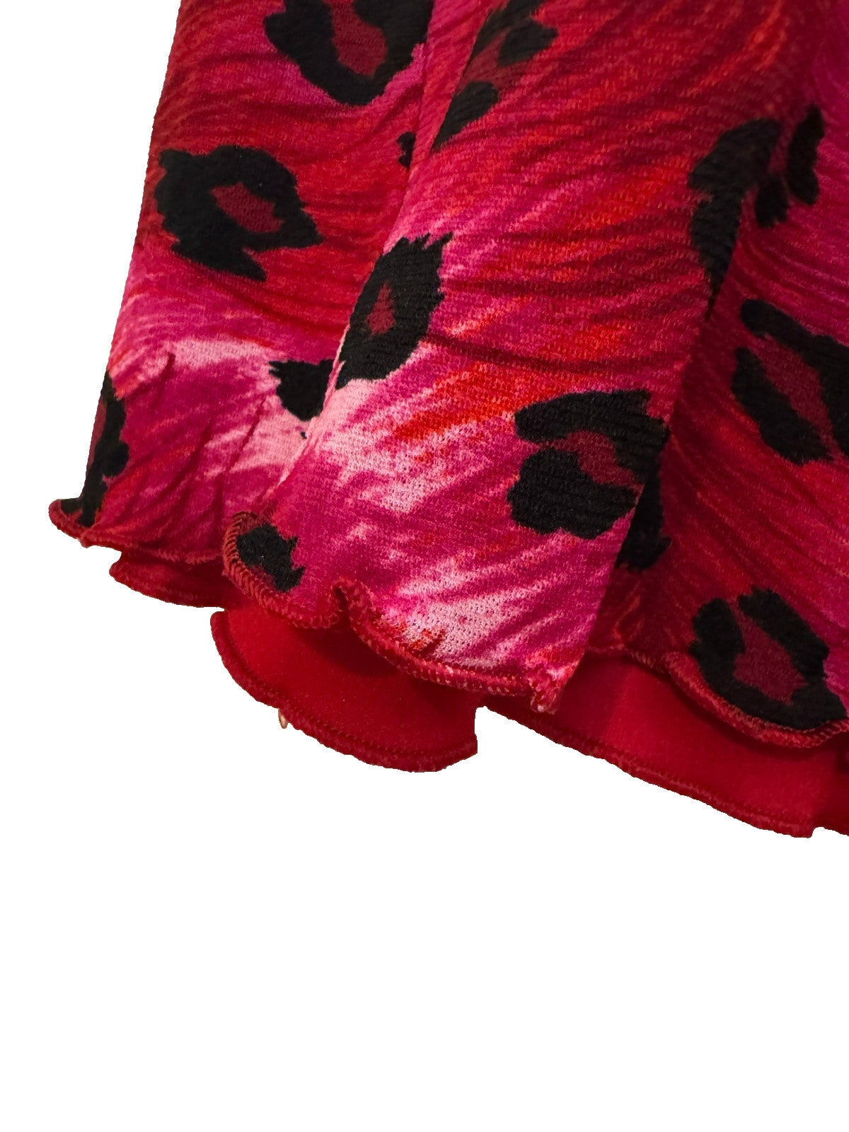 Vintage Pink Leopard Mesh Skirt